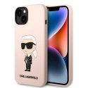 Karl Lagerfeld Case for iPhone 14 Plus 6.7" KLHCP14MSNIKBCP Pink Hard Case Silicone Ikonik