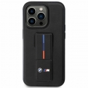 BMW case for iPhone 14 Plus 6.7" BMHCP14M22GSLK black hardcaseGrip Stand Hot Stamp PU