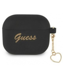 Guess Apple AirPods 3 Silicone Charm Heart Collection Black