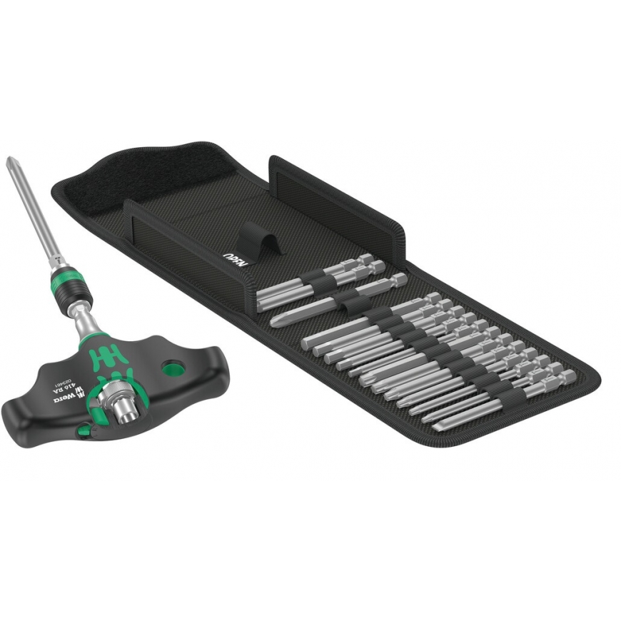 Wera 05057473001 tarkšķatslēga 17 pcs Melns, Zaļš