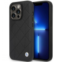 Dėklas BMW BMHCP14L22RQDK iPhone 14 Pro 6,1" juoda/juodas Leather Quilted Dėklas BMW BMHCP14L22RQDK iPhone 14 Pro 6,1" juoda/juodas Leather Quilted