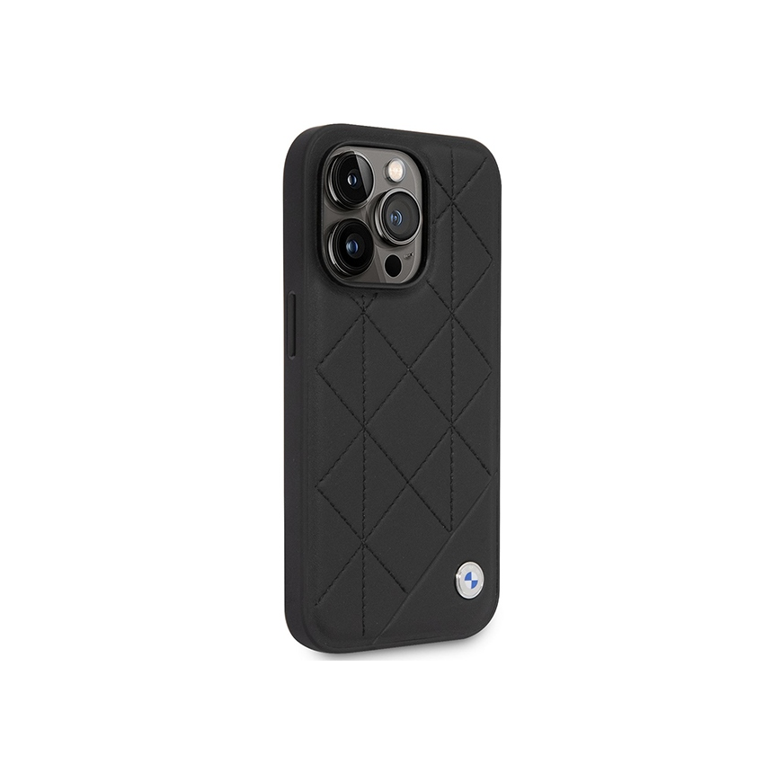 Case BMW BMHCP14L22RQDK iPhone 14 Pro 6.1" black/black Leather Quilted – 4