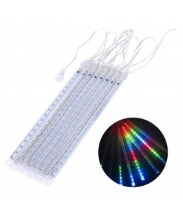 Ceiling Light Maclean MCE411 LED Solar Fairy Lights String 144 LED RGB Battery IP44 Icicle Christmas Tree