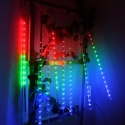 Ceiling Light Maclean MCE411 LED Solar Fairy Lights String 144 LED RGB Battery IP44 Icicle Christmas Tree