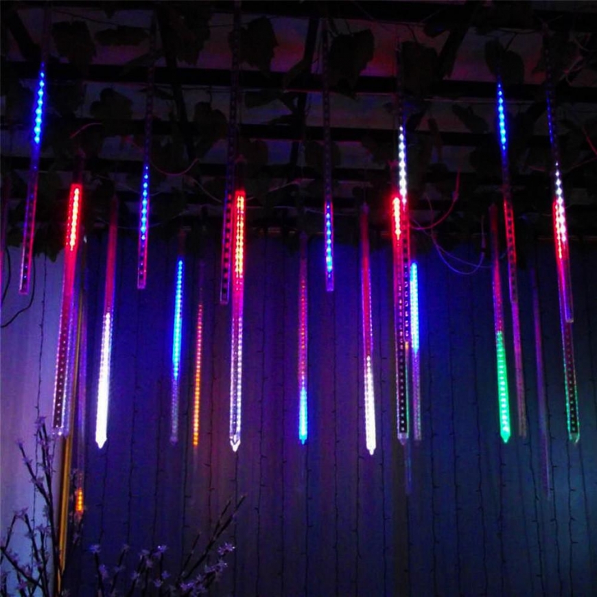 Ceiling Light Maclean MCE411 LED Solar Fairy Lights String 144 LED RGB Battery IP44 Icicle Christmas Tree – 4