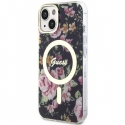 Guess dėklas, skirtas iPhone 14 6,1" GUHMP14SHCFWSK juodas kietas dėklas Magsafe IML Flower Guess dėklas, skirtas iPhone 14 6,1" GUHMP14SHCFWSK juodas kietas dėklas Magsafe IML Flower