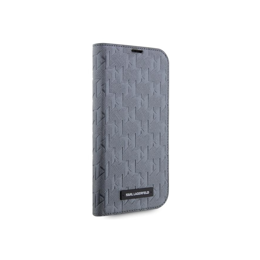 Karl Lagerfeld dėklas, skirtas iPhone 14 Pro 6.1" KLBKP14LSAKLHPG Sidabrinis BT Saffiano Mono – 5