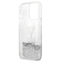 Karl Lagerfeld KLHCP13XKICGLS iPhone 13 Pro Max 6.7 inch Silver/Silver Hard Case Liquid Glitter Karl&Choupette Head Karl Lagerfeld KLHCP13XKICGLS iPhone 13 Pro Max 6.7 inch Silver/Silver Hard Case Liquid Glitter Karl&Choupette Head