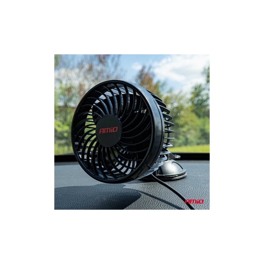 AMiO Wiatrak car fan with przyssawka