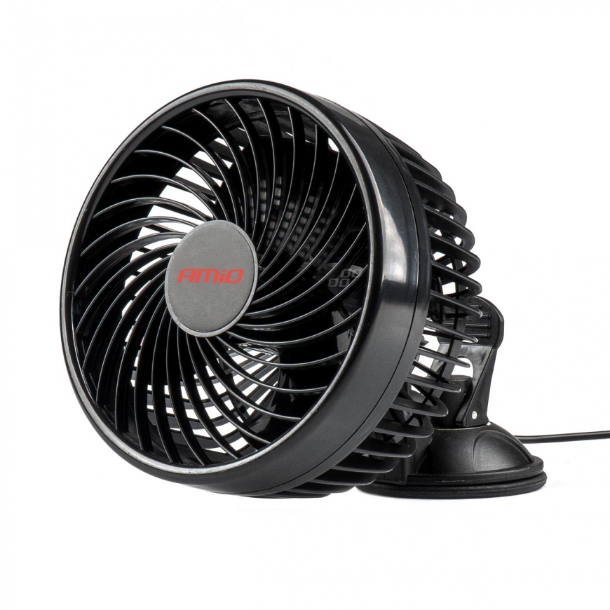 Wiatrak car fan with przyssawka 12v amio-03003 – 2