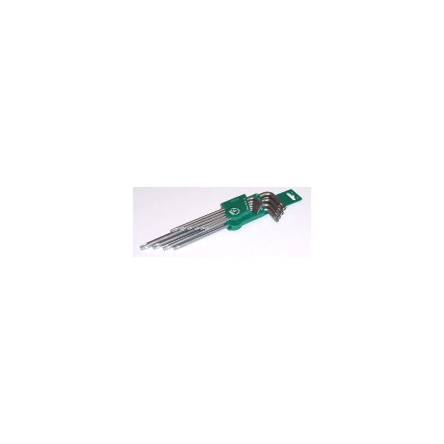 JONNESWAY TORX KEY "L" TYPE SET 10 pcs. WITH VERY LONG HOLE H08S110S