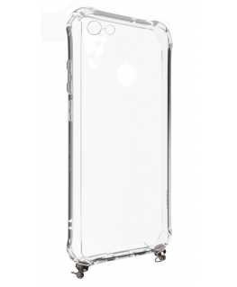 Evelatus Apple iPhone 6/6S Silicone Transparent with Necklace TPU Strap Space Gray