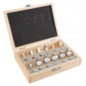 Frezų rinkinys Makita (6mm koteliu) 12vnt. (medinėje dėžutėje) RT0700, DRT50 Frezų rinkinys Makita (6mm koteliu) 12vnt. (medinėje dėžutėje) RT0700, DRT50