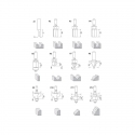 Cutter set Makita (6mm shank) 12 pcs. (in wooden box) RT0700, DRT50 Cutter set Makita (6mm shank) 12 pcs. (in wooden box) RT0700, DRT50