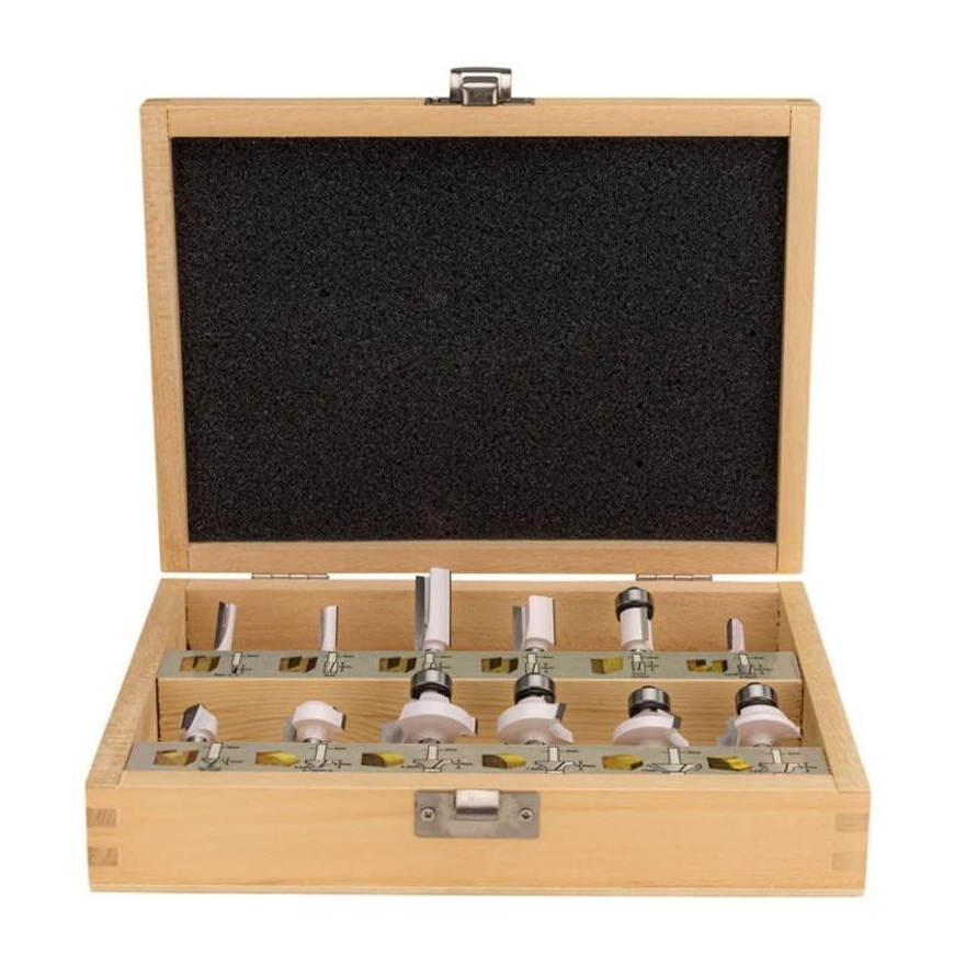 Cutter set Makita (6mm shank) 12 pcs. (in wooden box) RT0700, DRT50 – 5