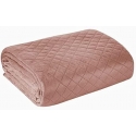 Eurofirany DESIGN 91 LUIZ / 3 Velvet bedspread, quilted by hot pressing with a geometric pattern, 170X210 cm, color: pink Bedspr Eurofirany DESIGN 91 LUIZ / 3 Velvet bedspread, quilted by hot pressing with a geometric pattern, 170X210 cm, color: pink Bedspr