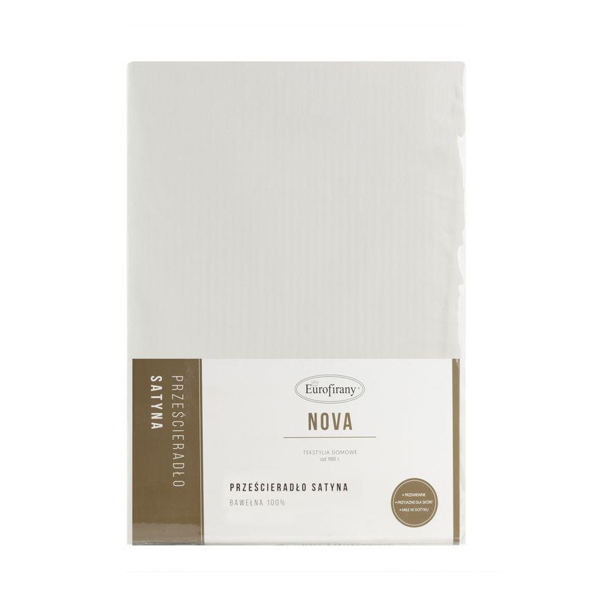 Eurofirany NOVA cotton satin sheet without rubber, 220X210 cm, color: light gray – 4