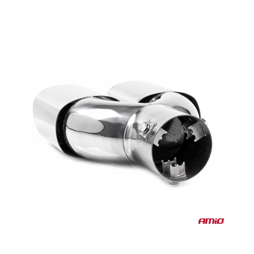 The exhaust muffler tip is made of amio-3170 stainless steel