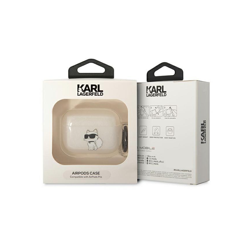 Headphones for Karl Lagerfeld Airpods Pro KLAPHNCHTCT white Ikonik Choupette – 3