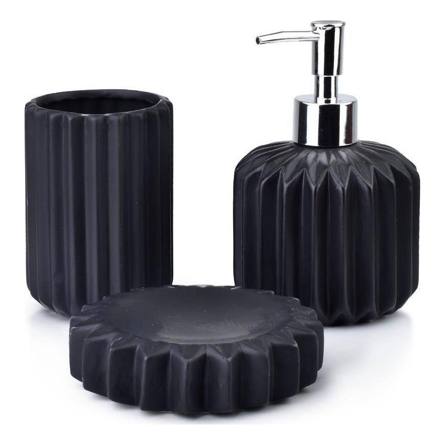 Bathlab By Mondex FERRA bathroom accessories set - black