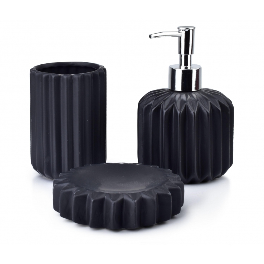 Bathlab By Mondex FERRA vonios aksesuarų rinkinys - juodas – 2