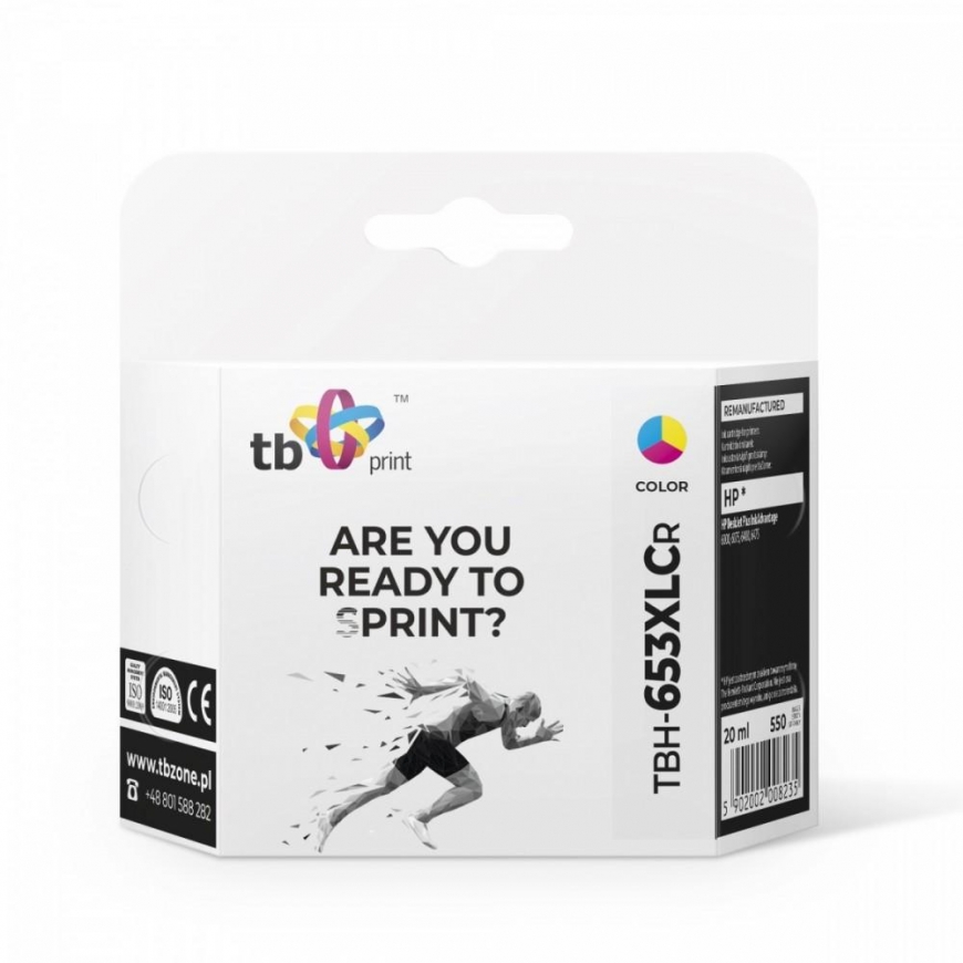 Tb Print Ink hp deskjet 6075 tbh-653 xlcr color sorted