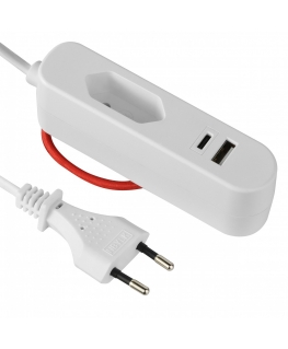 Electraline 62654 USB Зарядка USB-A + USB-C 17W