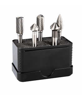 in a set of 5 pcs.: 3 mandrels for metal: ZYA-S, WRC, SPG and 2 countersinks HSS Cobalt Alpen [0776000002100]