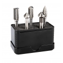 in a set of 5 pcs.: 3 mandrels for metal: ZYA-S, WRC, SPG and 2 countersinks HSS Cobalt Alpen [0776000002100]