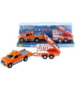 Lean Cars Automatic pickup truck Mitsubishi Roadside assistance with tractor light effects 27cm HY0007