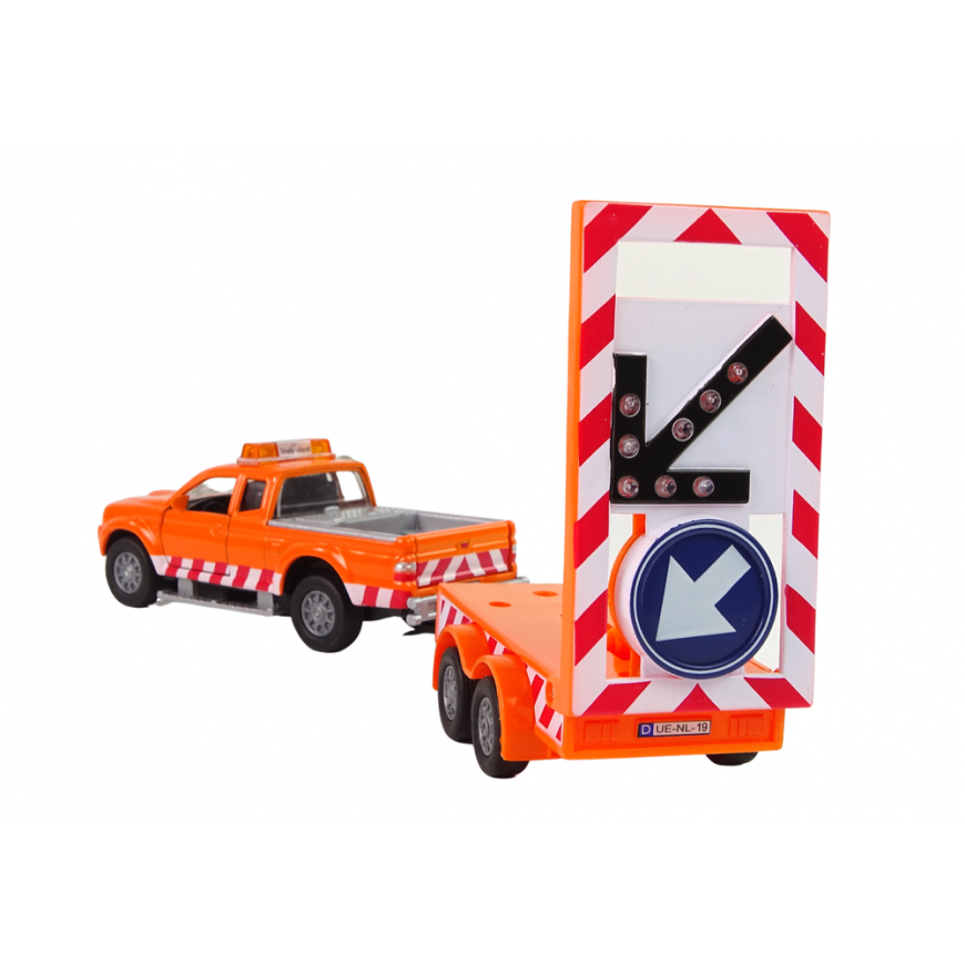 Lean Cars Automatic pickup truck Mitsubishi Roadside assistance with tractor light effects 27cm HY0007 – 3
