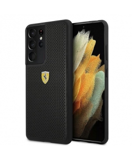 Ferrari FESPEHCS21LBK S21 Ultra G996 Black/Black Hard Case on Rails Perforated