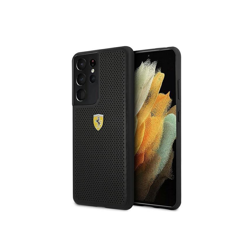 Ferrari FESPEHCS21LBK S21 Ultra G996 Black/Black Hard Case on Rails Perforated