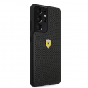 Ferrari FESPEHCS21LBK S21 Ultra G996 Black/Black Hard Case on Rails Perforated Ferrari FESPEHCS21LBK S21 Ultra G996 Black/Black Hard Case on Rails Perforated