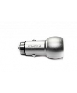 Evelatus Universal Car Charger ECC01 2USB port 3.1A with stainless steel escape tool Silver