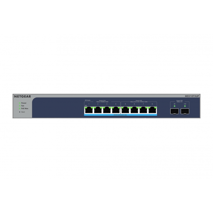 NETGEAR 8-Port Multi-Gigabit/10G Ethernet Ultra60 PoE++ Smart Switch with 2 SFP+ Ports (MS510TXUP) – 4