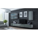 Cama Living room cabinet set VIGO 11 white/grey gloss Cama Living room cabinet set VIGO 11 white/grey gloss