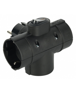 Electraline 55090 Тройник с выключателем 3x / 16A / 250V