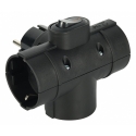 Electraline 55090 Тройник с выключателем 3x / 16A / 250V Electraline 55090 Тройник с выключателем 3x / 16A / 250V