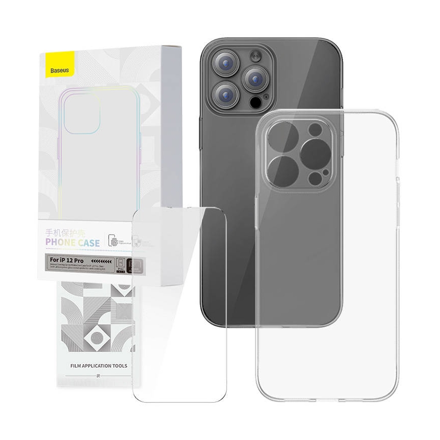 Baseus Transparent Case and Tempered Glass