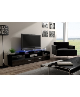 Cama TV statīvs EVORA 200 melns / melns spīdums