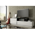 Cama TV cabinet SIGMA 3 180 white/white gloss + black Cama TV cabinet SIGMA 3 180 white/white gloss + black