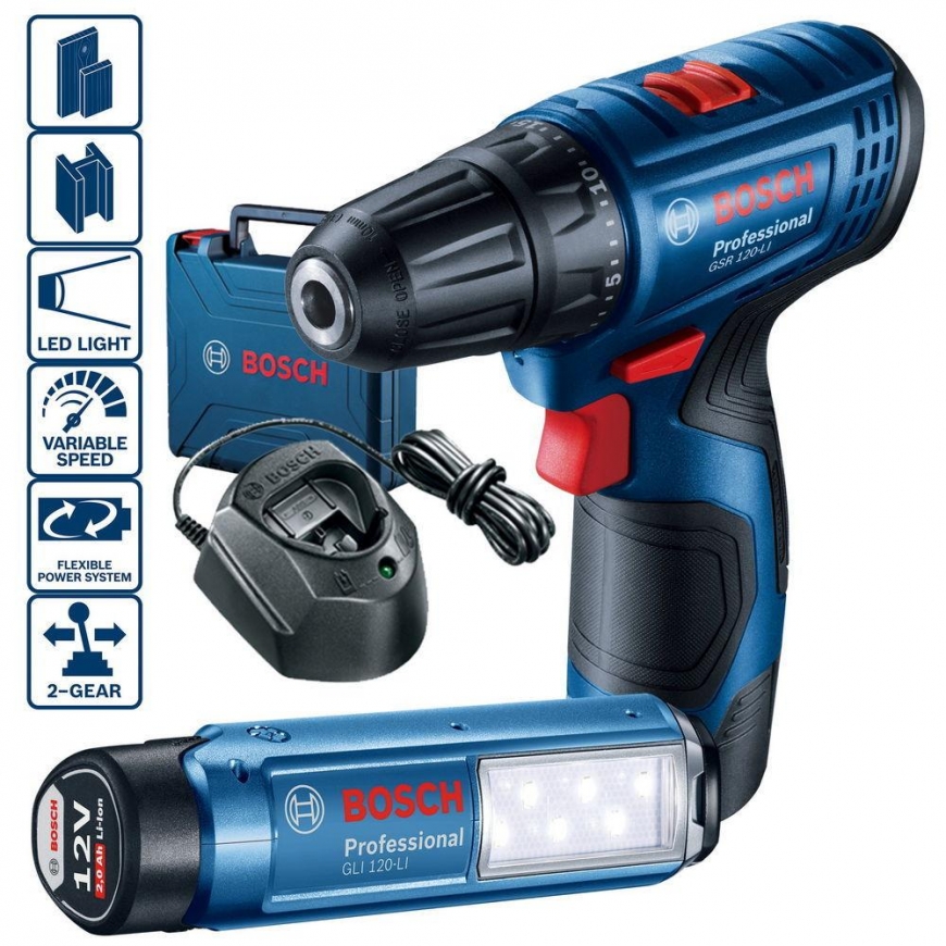 BOSCH screwdriver - drill GSR 120-LI