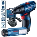 BOSCH screwdriver - drill GSR 120-LI 12V 30/14Nm 2x2.0Ah. suitcase+ spotlight GLI 12V-300 BOSCH screwdriver - drill GSR 120-LI 12V 30/14Nm 2x2.0Ah. suitcase+ spotlight GLI 12V-300