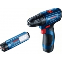 BOSCH screwdriver - drill GSR 120-LI 12V 30/14Nm 2x2.0Ah. suitcase+ spotlight GLI 12V-300 BOSCH screwdriver - drill GSR 120-LI 12V 30/14Nm 2x2.0Ah. suitcase+ spotlight GLI 12V-300