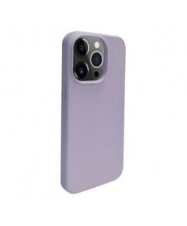 iLike Apple iPhone 14 Pro Silicone plastic case Eco Print Design Flower Purple