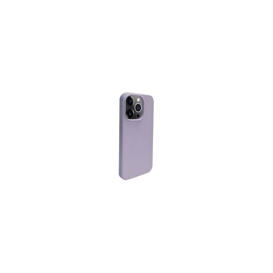 iLike Apple iPhone 14 Pro Silicone plastic case Eco Print Design Flower Purple