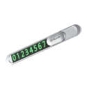 Tellur Temporary car parking phone number card Metallic Silver Tellur Temporary car parking phone number card Metallic Silver