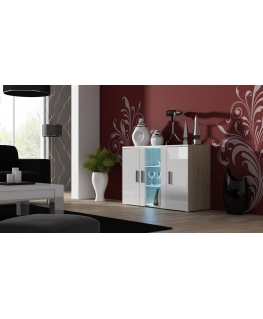 Cama puhvetkapp 120 cm SOHO S7 sonoma tamm / valge läige