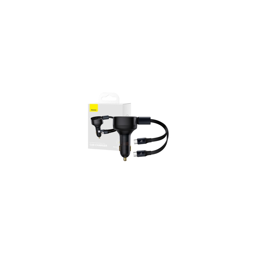 Car Charger Baseus Enjoyment with cable USB-C, 33W (Black) – 2